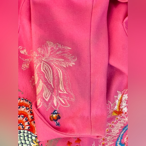 Oilily Pink Embroidered Coat - Picture 8 of 12